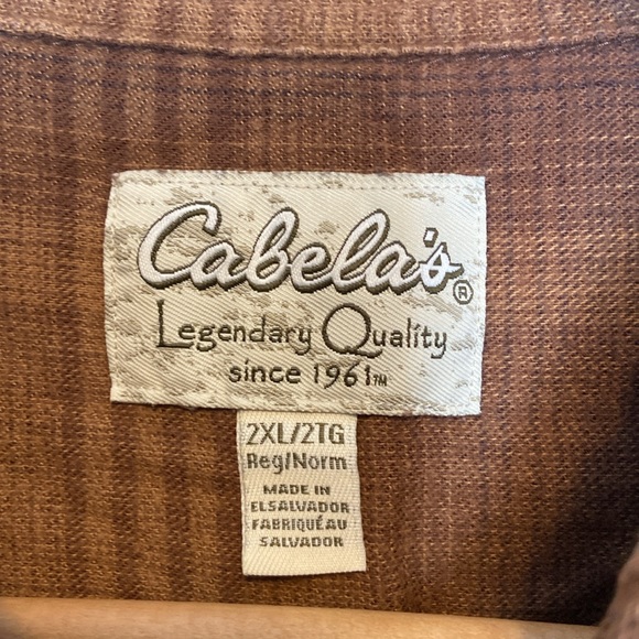 Cabela’s Plaid Button long sleeve top - Picture 3 of 3